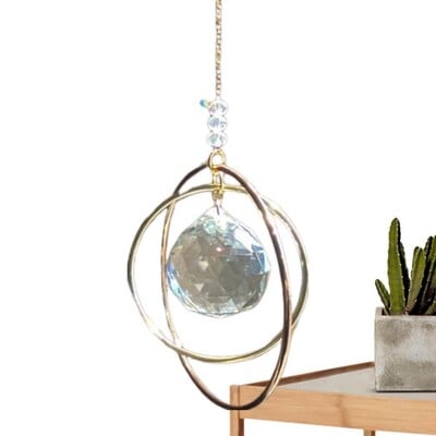 Παράθυρο Catcher Reflective Sunlight Κρυστάλλινο κρεμαστό κήπο Κρεμαστό στολίδια Διαφανή κρύσταλλα για μπροστινή πόρτα παράθυρο σακίδιο πλάτης