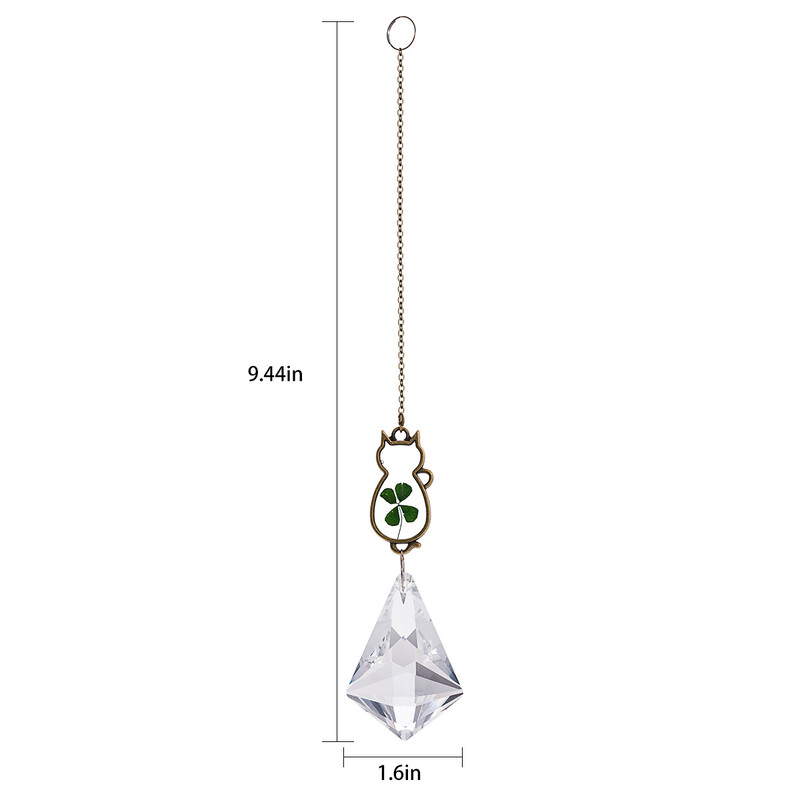 Кристално осветление Ловци на слънце Котешка кратуна Висулка Вятърни камбанки Светлина Призма Прозорец Висяща висулка Кристални бижута Градинска декорация