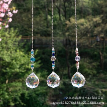 Sun Catcher Διακόσμηση πολυελαίου από κρύσταλλο από βιτρό κρεμαστό κρεμαστό κόσμημα με αντανακλαστικό αντανακλαστικό κήπο στον κήπο του σπιτιού