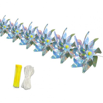 Bird Repellent Pinwheels The Breeze Turns Reflektive Toy Wind Spinners Lengthen Colorful Bird Repellent Windmill for Outdoor