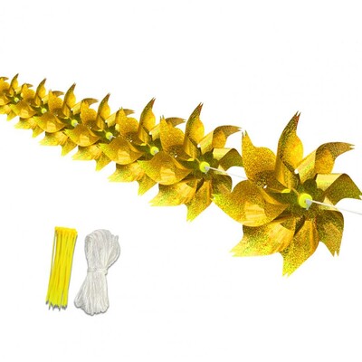 Bird Repellent Pinwheels The Breeze Turns Reflektive Toy Wind Spinners Lengthen Colorful Bird Repellent Windmill for Outdoor