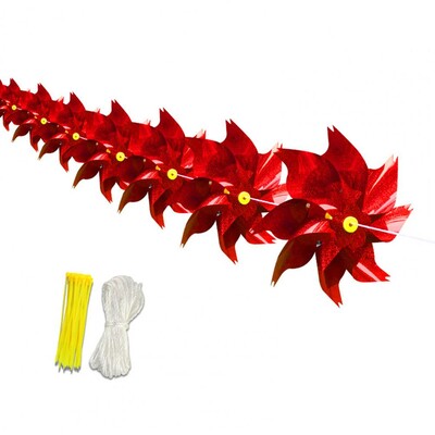 Bird Repellent Pinwheels The Breeze Turns Reflektive Toy Wind Spinners Lengthen Colorful Bird Repellent Windmill for Outdoor