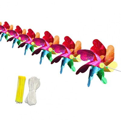 Bird Repellent Pinwheels The Breeze Turns Reflektive Toy Wind Spinners Lengthen Colorful Bird Repellent Windmill for Outdoor