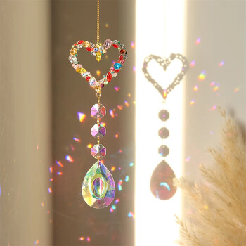 Κρυστάλλινα Suncatchers Πολύχρωμα Wind Chimes Κρεμαστά μενταγιόν Αστέρια Ήλιος Στεφάνια Πεταλούδες Κοσμήματα Ελαφριά που πιάνουν Διακόσμηση σπιτιού