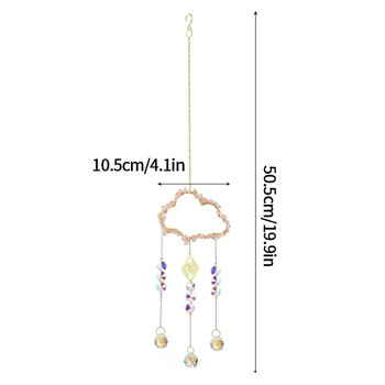 Нов Crystal Sun Catcher Cloud Window Wind Chime Висяща дъгова призма висулка Бижута Домашна градина Декорация Фестивални подаръци