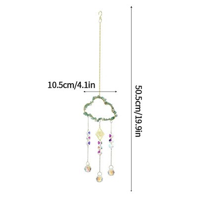 Νέο Crystal Sun Catcher Cloud Wind Chime Κρεμαστό Κρεμαστό κόσμημα με πρίσμα ουράνιο τόξο Δώρα Φεστιβάλ διακόσμησης κήπου σπιτιού