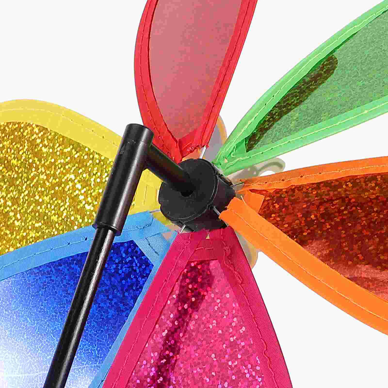 4 бр. Орнамент Градинска въртяща се декорация Декорация Тревна площ Цветна вятърна мелница Пластмасова ръчна декорация Детска сцена