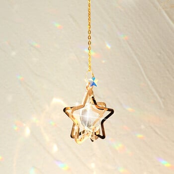 Sun Prism Star Crystal Light Catcher Градинска декорация Suncatcher Rainbow Outdoor Sun Catchers Window Yard Crystal Home Decor