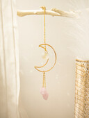 Suncatcher Pink Crystal Wall Hanging Rainbow Maker Light Catcher Crystal Wind Chime Διακόσμηση κήπου εξωτερικού χώρου Δώρο