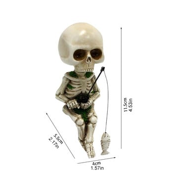 Хелоуин Скелет Риболов Декоративни орнаменти Хелоуин парти Домашен бар Вътрешен двор Обитавана от духове Къща на ужасите Реквизит Орнамент Играчки