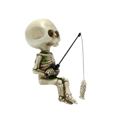 Διακοσμητικά στολίδια Halloween Skeleton Fishing Halloween Party Bar Home Courtyard Haunted House Horror Props Διακοσμητικά παιχνίδια