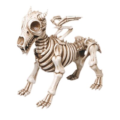 Scary Skeleton Gnome and Gnome Dog Garden Statue Halloween Party Decoration Resin Παιχνίδια ζώων Άγαλμα τρόμου Δημιουργία τρόμου