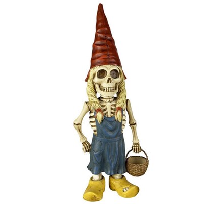 Scary Skeleton Gnome and Gnome Dog Garden Statue Halloween Party Decoration Resin Παιχνίδια ζώων Άγαλμα τρόμου Δημιουργία τρόμου