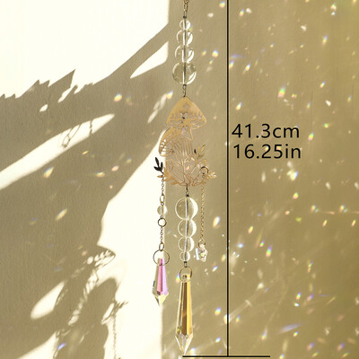 Mushroom Suncatcher Κρυστάλλινο Suncatcher Παράθυρο Wind Chimes Chakra Prisma Garden Suncatchers Art Κρεμαστά στολίδια Εξωτερική διακόσμηση
