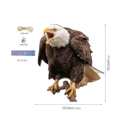 Αδιάβροχο Bird Repel Owl Scarecrow Bird Repel Devices Ορθογώνιο κρεμαστό Fake Bird Scare Device with Bells Bird Repeller Patio