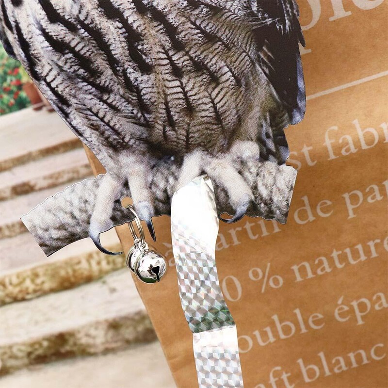 Водоустойчиво плашило за птици Плашило за птици Устройства за прогонване на птици Правоъгълник Висящо фалшиво устройство за плашене на птици със звънци Прогонване на птици Вътрешен двор