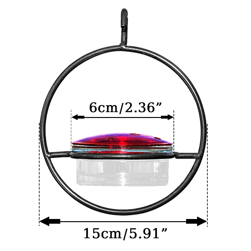 Висяща хранилка за колибри Кръгъл домашен любимец Птица Водопоилка Мравка Пчела Доказателство за външен двор Патио Градина Двор Прозорец Декор