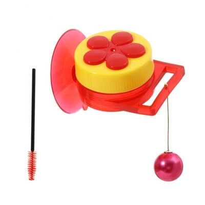 Bird Feeder Handheld Hummingbird Feeder με βεντούζα Εξωτερικό παράθυρο Hummingbird Drinker with Brush Bird Accessories