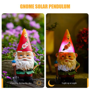 Dwarf Gnomes Garden Figurine Lamp Cute Resin Solar Lights Sculpture Landscape Crafts Διακοσμητικά στηρίγματα για εξωτερική βεράντα με γκαζόν