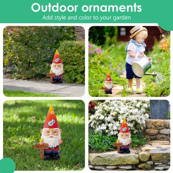 Dwarf Gnomes Garden Figurine Lamp Cute Resin Solar Lights Sculpture Landscape Crafts Διακοσμητικά στηρίγματα για εξωτερική βεράντα με γκαζόν