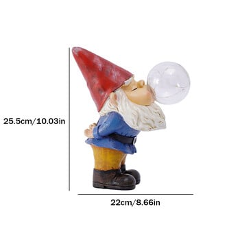 Dwarf Gnomes Garden Figurine Lamp Cute Resin Solar Lights Sculpture Landscape Crafts Διακοσμητικά στηρίγματα για εξωτερική βεράντα με γκαζόν