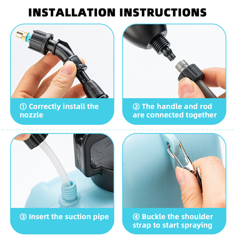 Раменна електрическа пръскачка за пестициди 2000 mAh спрей с литиева батерия Градински електроинструмент се предлага с 5 л кофа USB зареждане