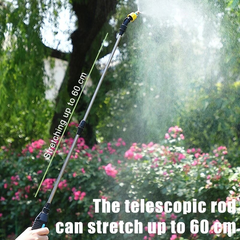 Електрическа пръскачка в стил рамо 5L лейка с пистолет за пръскане Автоматично градинско растение Mister USB акумулаторен инструмент за напояване