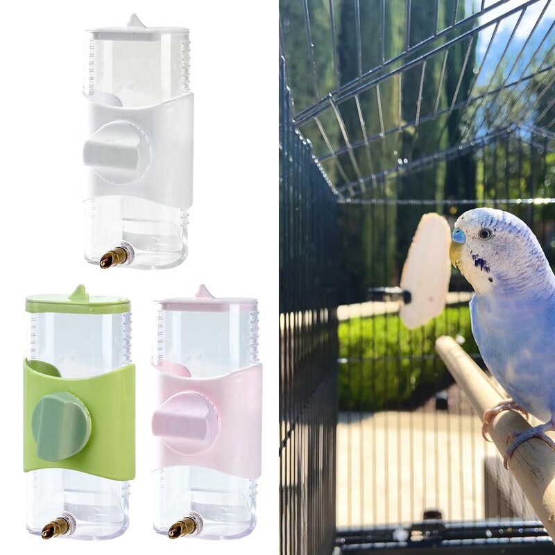 Parrot Waterer Pet Bird Feeding Tools Поилка за птици 300 мл капацитет Хранилка за вода за птици за малки домашни любимци Заек Вълнисто папагалче Влюбени птици Caique