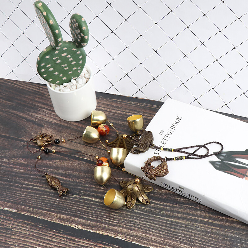 1 бр. Античен звънец на вятъра Медна дворна градина Декорация за живеене на открито Метални звънци на вятъра Подарък, изпратен на случаен принцип