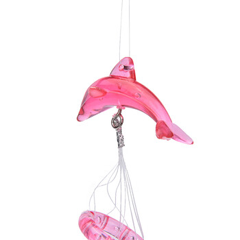 Dolphin Creative Crystal 4 Metal Tubes Windchime Wind Chime Διακόσμηση σπιτιού