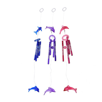 Dolphin Creative Crystal 4 Metal Tubes Windchime Wind Chime Διακόσμηση σπιτιού