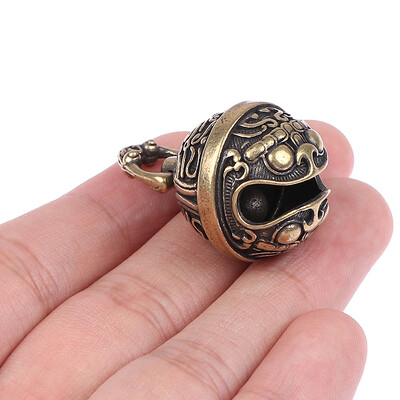 Lucky Brass Handicraft Die Casting Drop Bell Key Auto Button Wind Bell Sect Bronzas Bell Radoša dāvana Fengshui mājas kulons