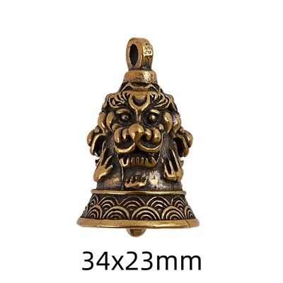 Lucky Brass Handicraft Die Casting Drop Bell Key Car Button Wind Bell Sect Χάλκινο κουδούνι Δημιουργικό δώρο Fengshui Home μενταγιόν