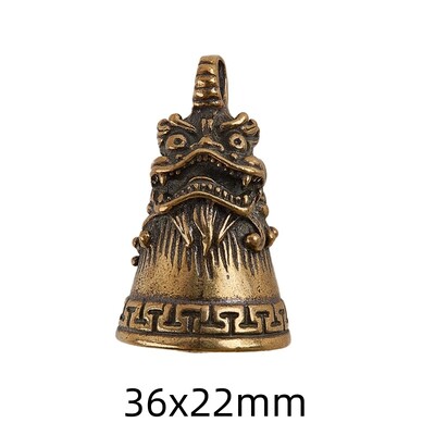 Lucky Brass Handicraft Die Casting Drop Bell Key Car Button Wind Bell Sect Χάλκινο κουδούνι Δημιουργικό δώρο Fengshui Home μενταγιόν