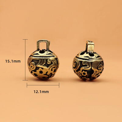 Lucky Brass Handicraft Die Casting Drop Bell Key Car Button Wind Bell Sect Χάλκινο κουδούνι Δημιουργικό δώρο Fengshui Home μενταγιόν
