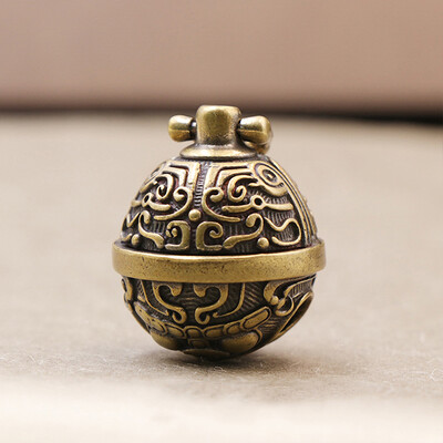 Lucky Brass Handicraft Die Casting Drop Bell Key Car Button Wind Bell Sect Χάλκινο κουδούνι Δημιουργικό δώρο Fengshui Home μενταγιόν