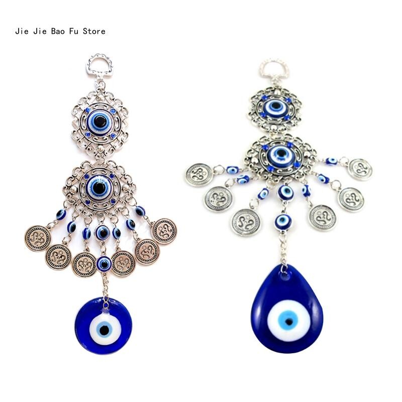 E8BD Турско синьо за зло око Амулети Стена за защита Висяща висулка за късмет Кола Градина Декорации за дома Късмет Благословия