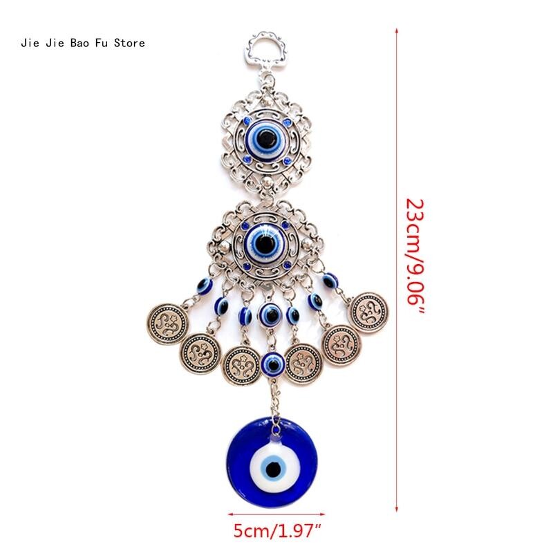 E8BD Турско синьо за зло око Амулети Стена за защита Висяща висулка за късмет Кола Градина Декорации за дома Късмет Благословия