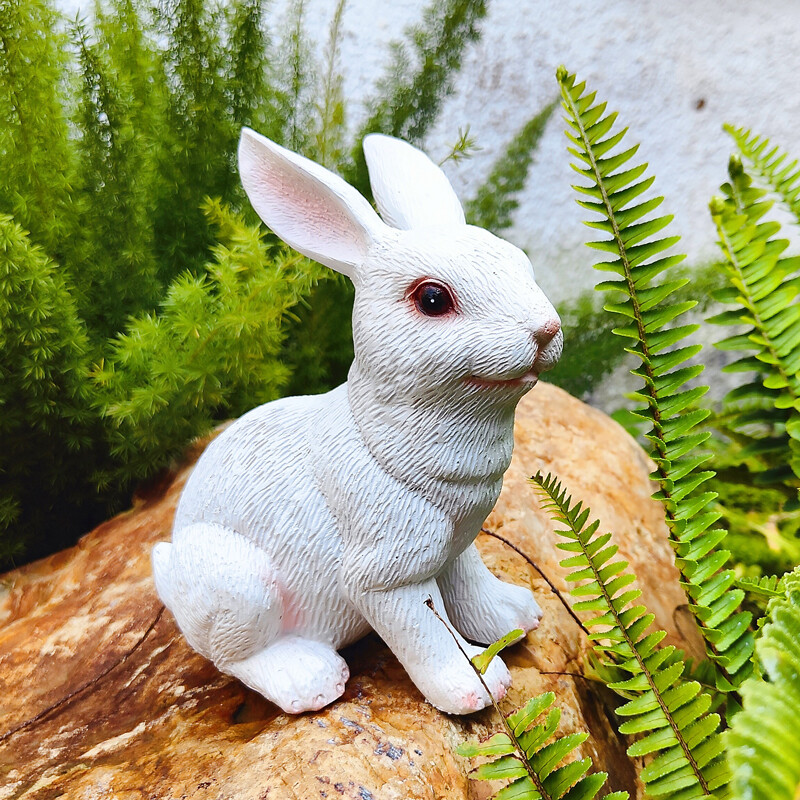 Статуи на зайчета за градински великденски декор, заек на открито, забавни скулптури за маси за външни орнаменти за морава, веранда, вътрешен двор, балкон, двор