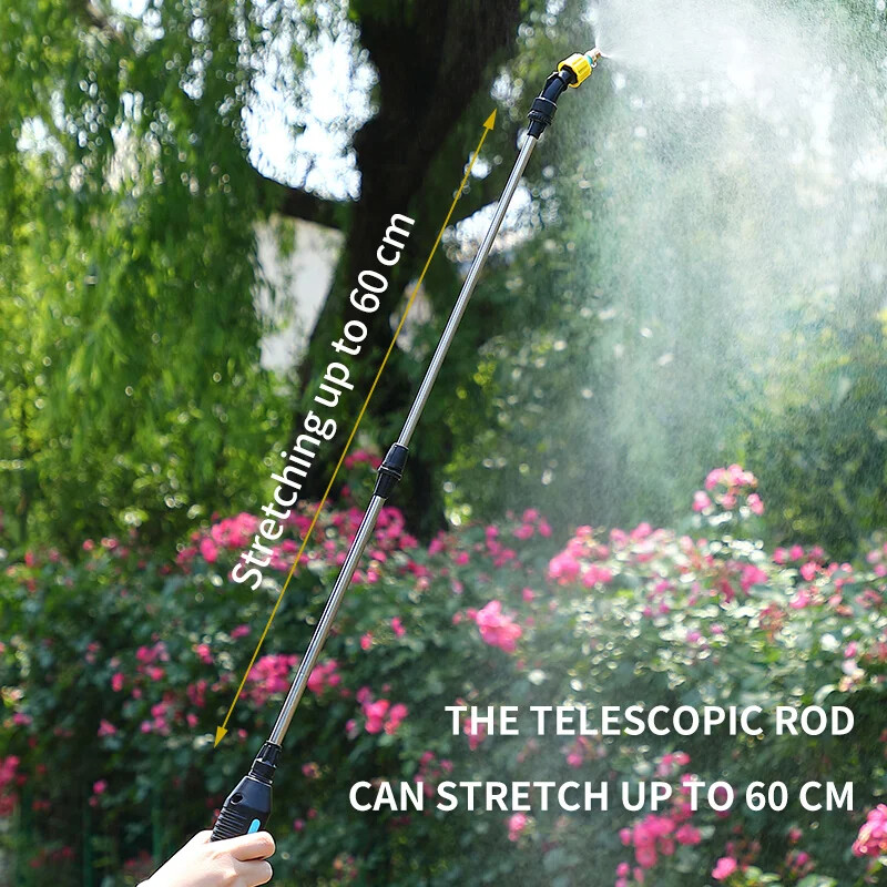 Електрическа градинска пръскачка за растения 7,4 V Мощна батерийна пръскачка Телескопична пръчка Градинарски инструмент за поливане Електрическа пръскачка