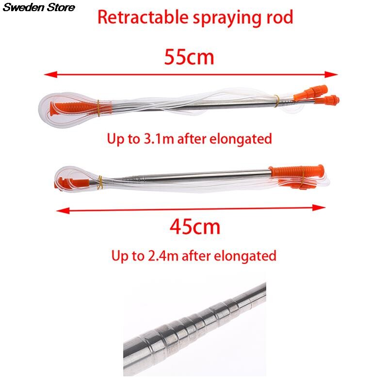 Външен градински пестициден спрей Лейка за дървета Аксесоари Прибиращ се прът за пръскане 2,4/3,1 м за ръчна пръскачка под налягане