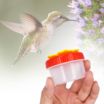 Bird Feeders Flower Wild Hummingbird Handheld Feeder with Cleaning Brush Bird Feeder Bowls and Drinkers Outdoors Garden Supplies