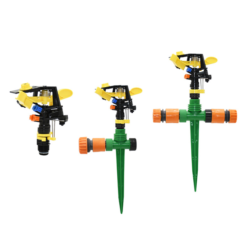 360-градусови въртящи се струйни разпръсквачи с двоен изход Рокерни дюзи 1/2" мъжка резба за градинско напояване на тревни площи