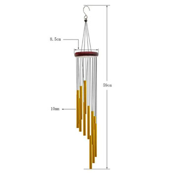 12 Tubes Wind Chimes Μεταλλικά Wind Bells Nordic Classic Χειροποίητο Στολίδι Αίθριο κήπου Εξωτερική Διακόσμηση Σπιτιού Κρεμαστό τοίχου 8,5x59cm