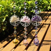 Crystal Sun Catchers Life Tree Wind Chimes Outdoor Sun Catcher Πολύχρωμα Wind Chimes Rainbow Maker Διακόσμηση κήπου σπιτιού