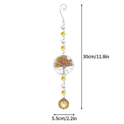 Crystal Sun Catchers Life Tree Wind Chimes Outdoor Sun Catcher Πολύχρωμα Wind Chimes Rainbow Maker Διακόσμηση κήπου σπιτιού