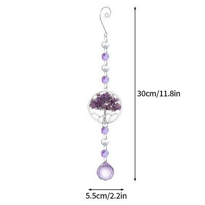 Crystal Sun Catchers Life Tree Wind Chimes Outdoor Sun Catcher Πολύχρωμα Wind Chimes Rainbow Maker Διακόσμηση κήπου σπιτιού
