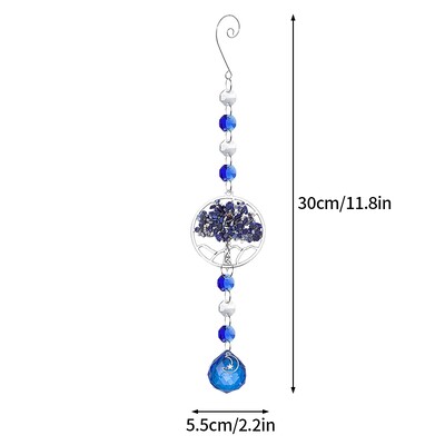 Crystal Sun Catchers Life Tree Wind Chimes Outdoor Sun Catcher Πολύχρωμα Wind Chimes Rainbow Maker Διακόσμηση κήπου σπιτιού