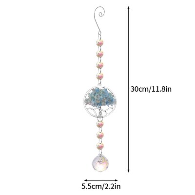 Crystal Sun Catchers Life Tree Wind Chimes Outdoor Sun Catcher Πολύχρωμα Wind Chimes Rainbow Maker Διακόσμηση κήπου σπιτιού