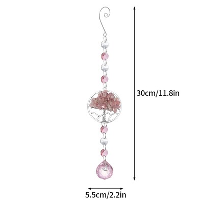 Crystal Sun Catchers Life Tree Wind Chimes Outdoor Sun Catcher Πολύχρωμα Wind Chimes Rainbow Maker Διακόσμηση κήπου σπιτιού